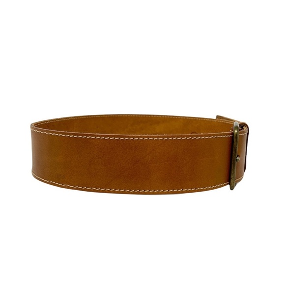 Vintage Byblos Classic Brown Leather Italian Belt Size 40 main image 6